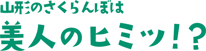 山形のさくらんぼは美人のヒミツ！？