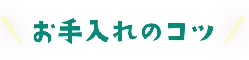 お手入れのコツ