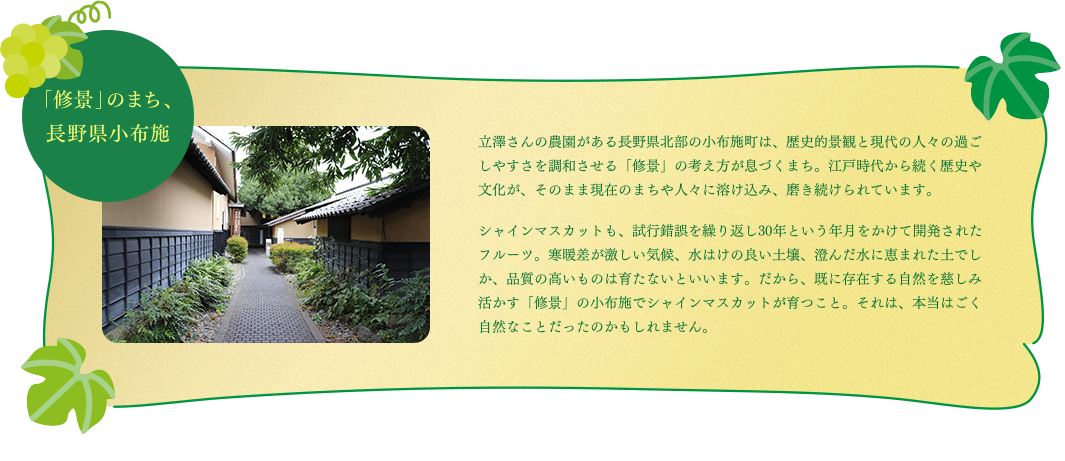 「修景」のまち、長野県小布施